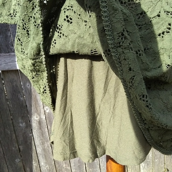 Free People green lacy dress - Picture 4 of 6